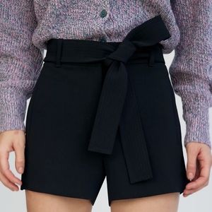 WILFRED Jallade Tie Front Black Shorts